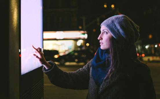 Information kiosks and help points in the city