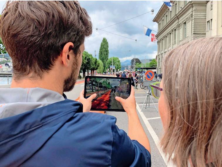 Visualisation Bahnhofstrasse (AR) with HSLU